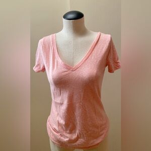 Women’s pink v-neck t-shirt